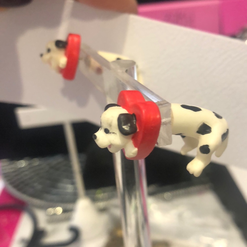 Vintage RUSS Dalmatian Lovable Pets Earrings,NWT-Boutique